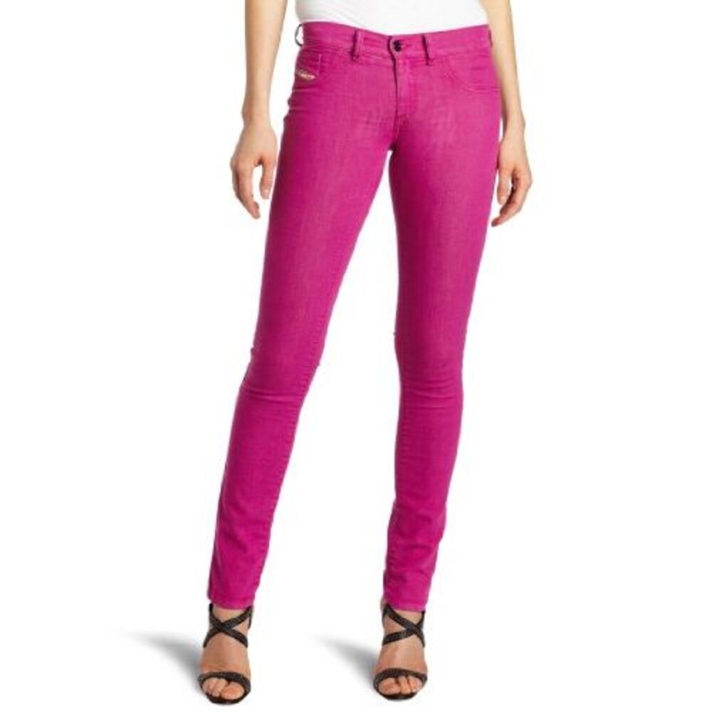 Diesel Women's Livier Super Slim Skinny Jegging Hot Pink 26